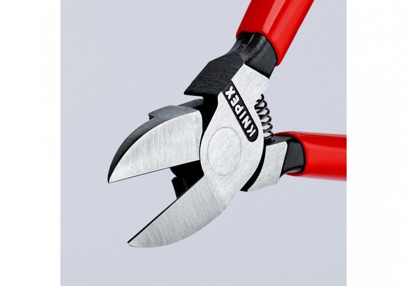 Pince coupante de côté sans biseau pour plastique avec ressort 140mm Gainage PVC - Knipex - 7201140