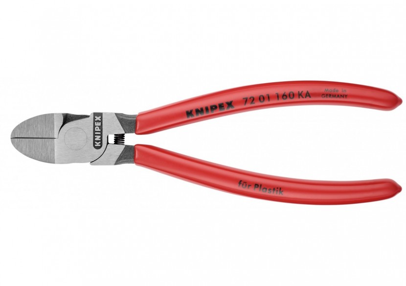Pince coupante de côté pour plastique - 160mm - Gainage PVC - Pointe arrondie KA - Knipex - 7201160KA