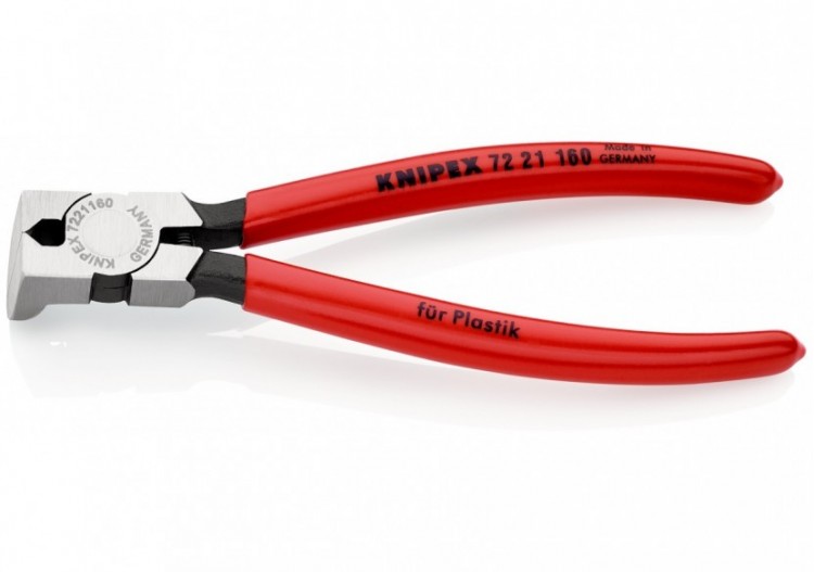 Pince coupante de côté pour plastique avec ressort 160mm à 85° - Gainage PVC - Knipex - 7221160