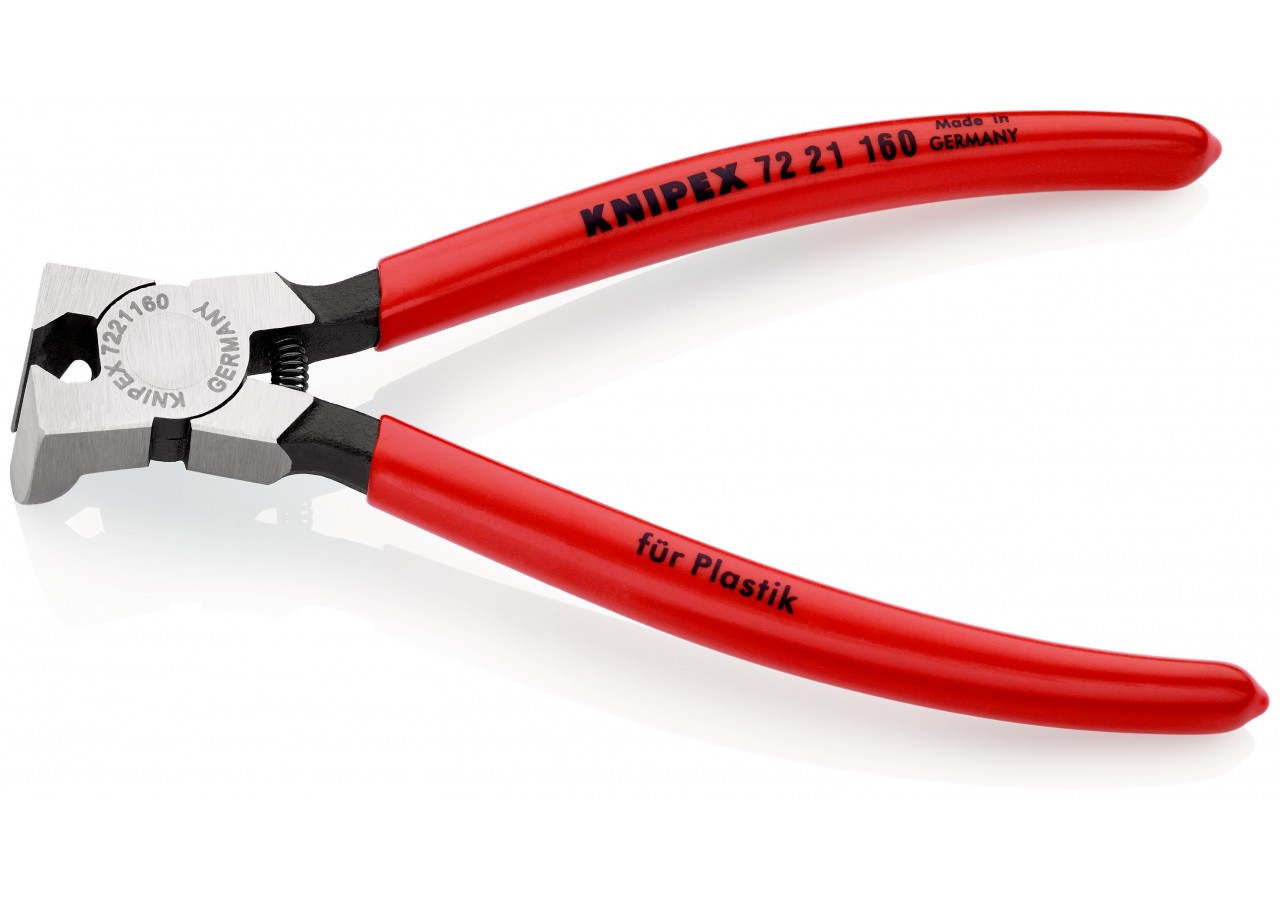 Pince coupante de côté pour plastique avec ressort 160mm à 85° - Gainage PVC - Knipex - 7221160