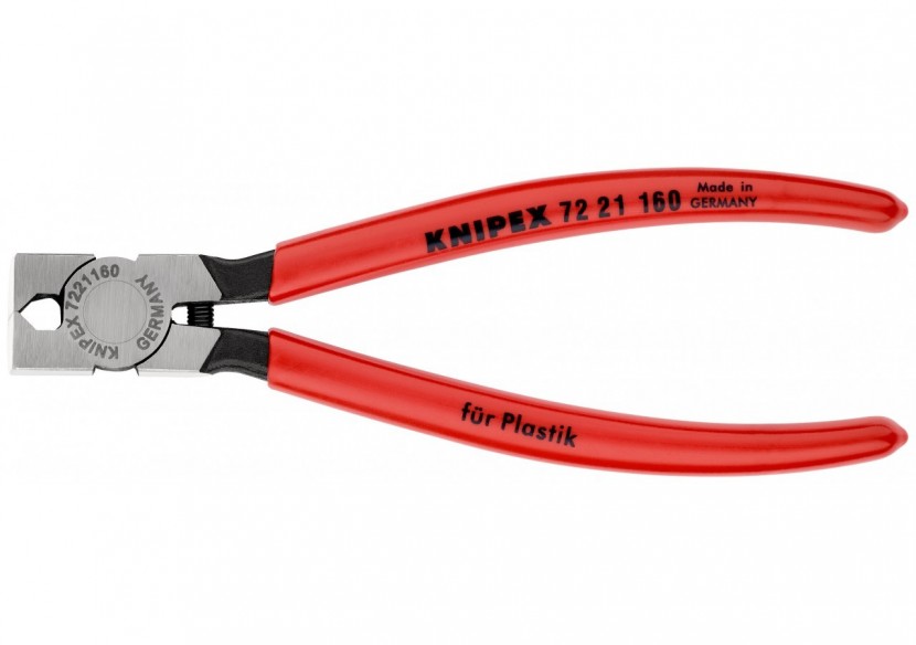 Pince coupante de côté pour plastique avec ressort 160mm à 85° - Gainage PVC - Knipex - 7221160