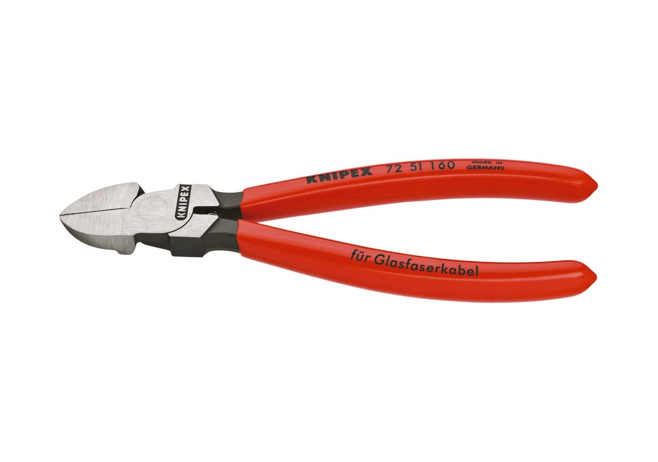 Pince coupante pour câbles fibres optiques avec ressort 160mm - Gainage PVC - Knipex - 7251160