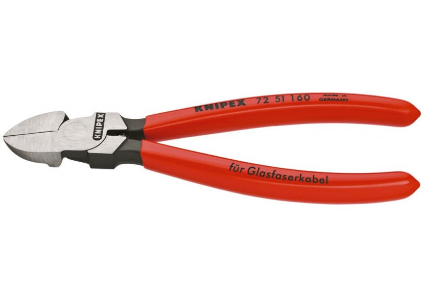Pince coupante pour câbles fibres optiques avec ressort 160mm - Gainage PVC - Knipex - 7251160