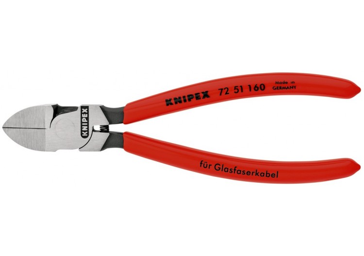Pince coupante pour câbles fibres optiques avec ressort 160mm - Gainage PVC - Knipex - 7251160 2