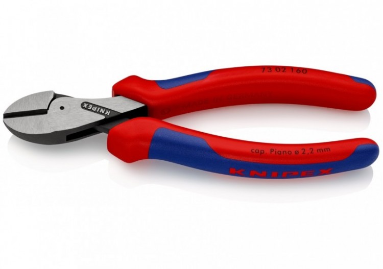 Pince coupante de côté X-Cut® à forte démultiplication 160mm - Bi-matière - Knipex - 7302160