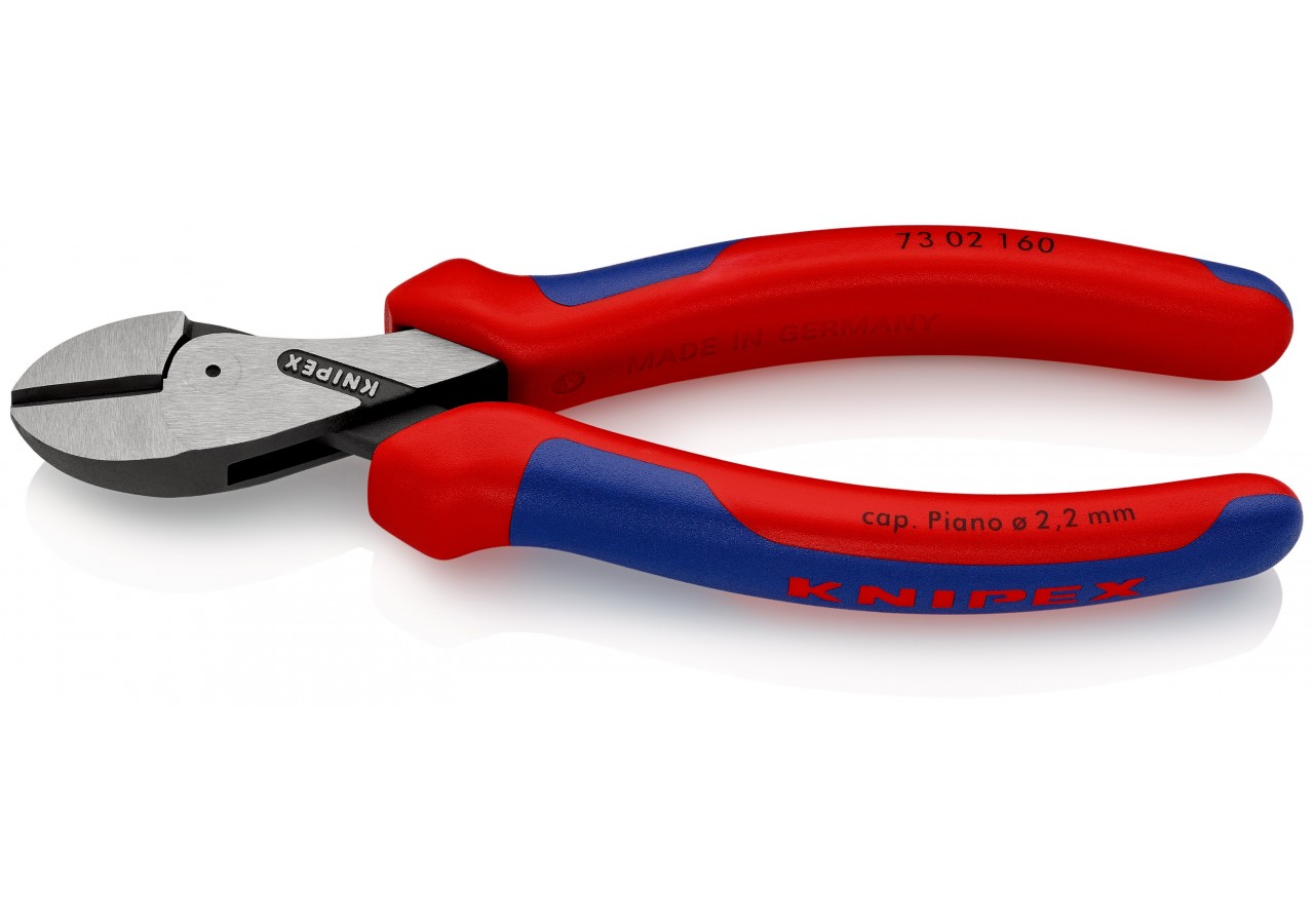 Pince coupante de côté X-Cut® à forte démultiplication 160mm - Bi-matière - Knipex - 7302160