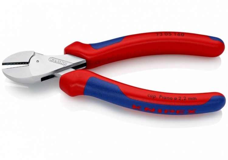 Pince coupante de côté X-Cut® forte démultiplication 160mm - Bi-matière Chromée - Knipex - 7305160 2