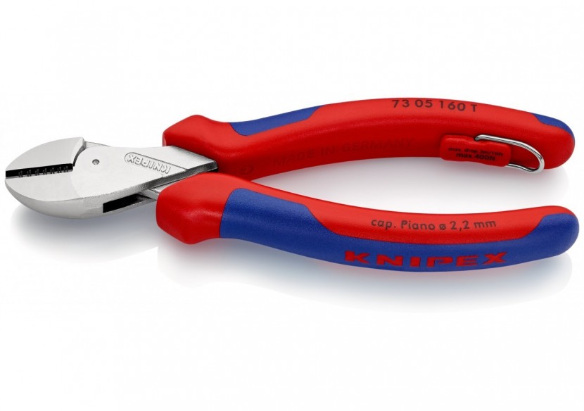 Pince coupante de côté X-Cut® démultipliée 160mm - Bi-matière Chromée Antichute - Knipex - 7305160T