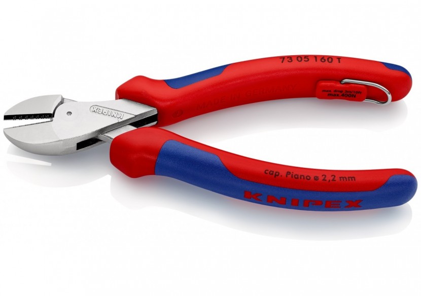 Pince coupante de côté X-Cut® démultipliée 160mm - Bi-matière Chromée Antichute - Knipex - 7305160T