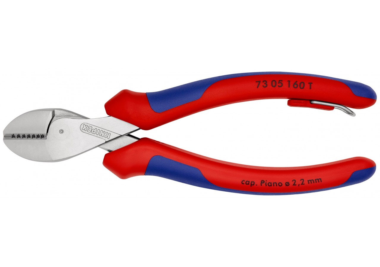 Pince coupante de côté X-Cut® démultipliée 160mm - Bi-matière Chromée Antichute - Knipex - 7305160T