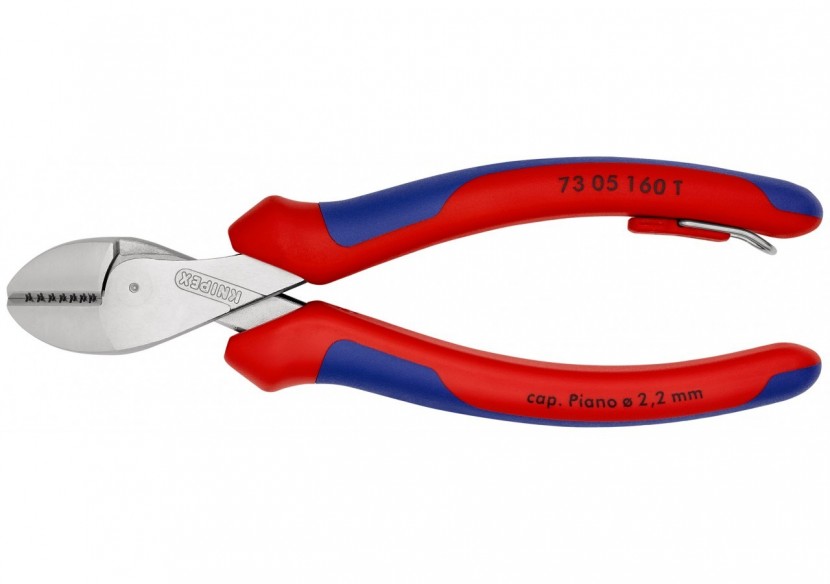 Pince coupante de côté X-Cut® démultipliée 160mm - Bi-matière Chromée Antichute - Knipex - 7305160T