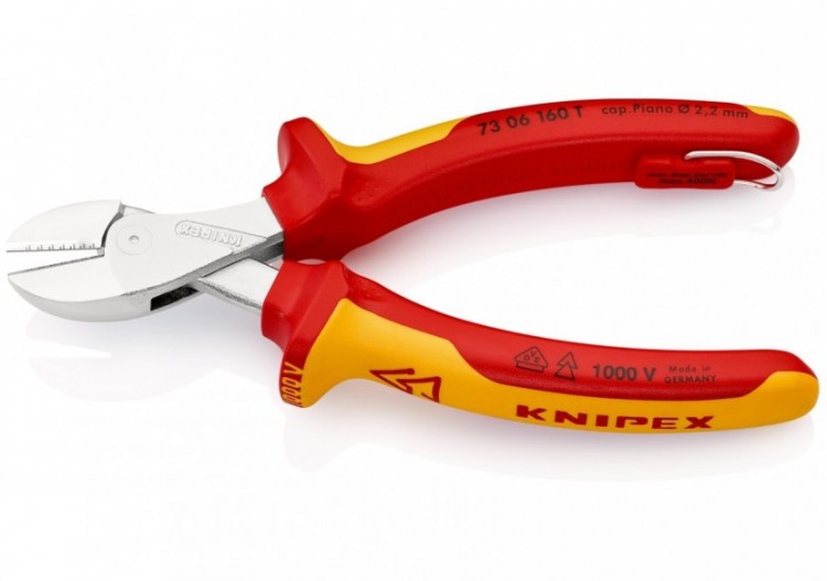 Pince coupante de côté X-Cut® 160mm - Bi-matière - Chromée - 1000V - Antichute - Knipex - 7306160T 2