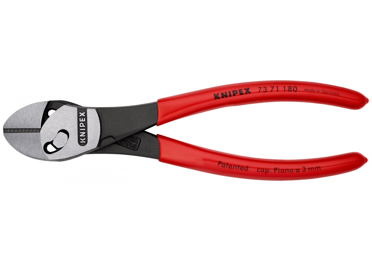 Pince coupante de côté TwinForce® Haute Performance 180mm - Gaine PVC - Knipex - 7371180