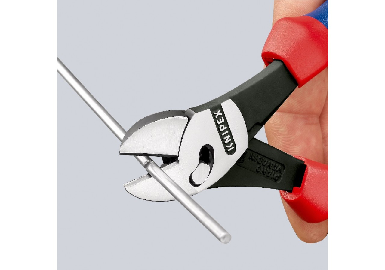 Pince coupante TwinForce® Haute Performance avec ressort 180mm - Bi-matière - Knipex - 7372180F