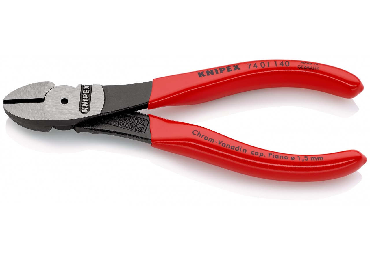 Pince coupante de côté forte démultiplication 140mm - Gainage PVC - Knipex - 7401140