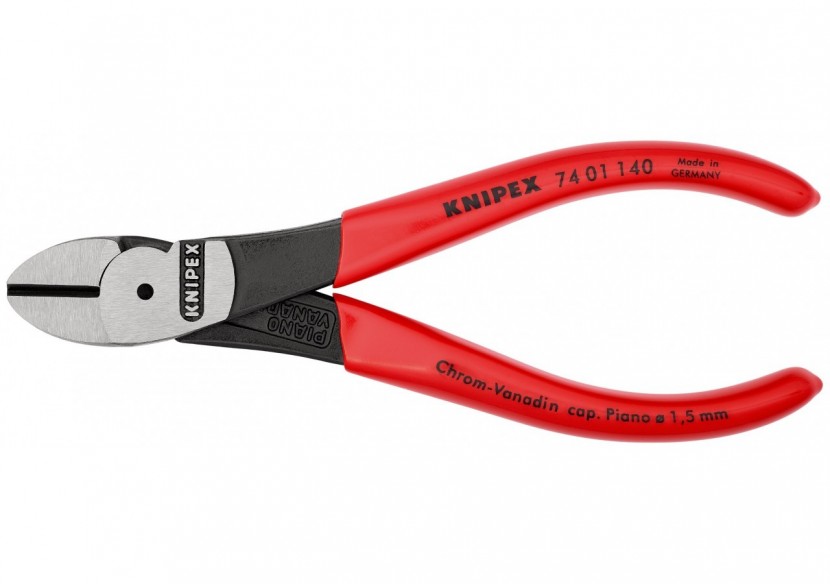 Pince coupante de côté forte démultiplication 140mm - Gainage PVC - Knipex - 7401140