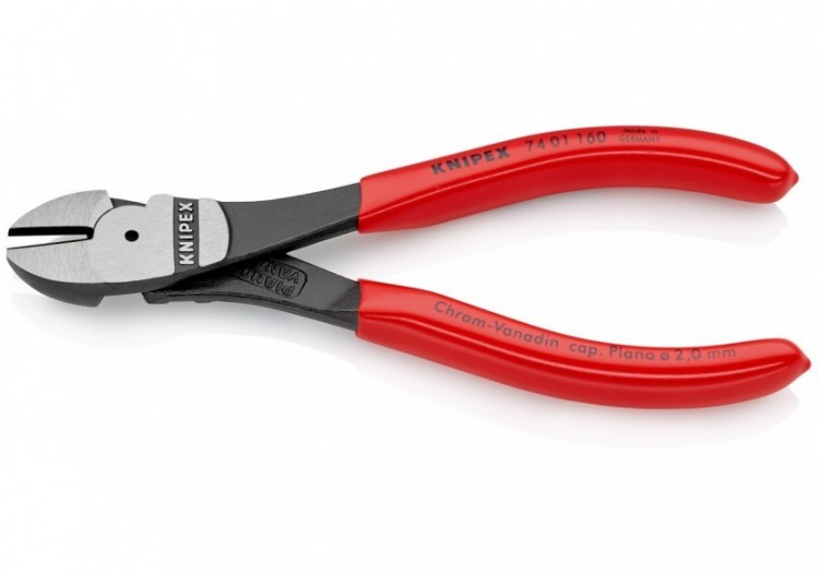Pince coupante de côté forte démultiplication 160mm - Gainage PVC - Knipex - 7401160 2