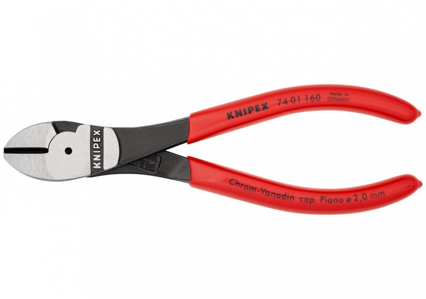 Pince coupante de côté forte démultiplication 160mm - Gainage PVC - Knipex - 7401160