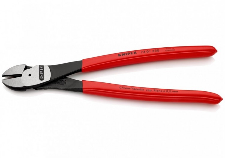 Pince coupante de côté forte démultiplication 250mm - Gainage PVC - Knipex - 7401250 2