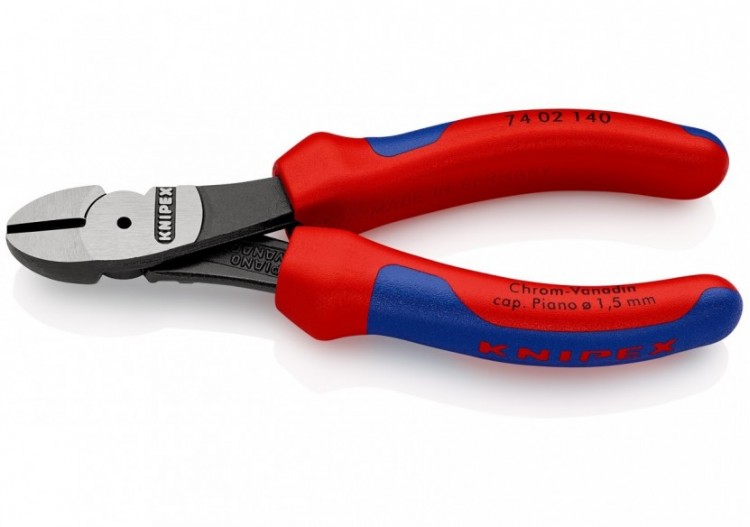 Pince coupante de côté forte démultiplication 140mm - Gainage Bi-matière - Knipex - 7402140
