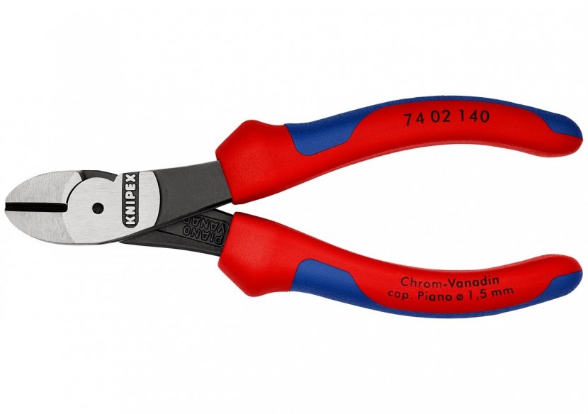 Pince coupante de côté forte démultiplication 140mm - Gainage Bi-matière - Knipex - 7402140