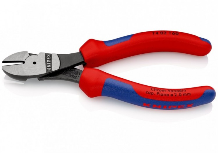 Pince coupante de côté forte démultiplication 160mm - Gainage Bi-matière - Knipex - 7402160 2