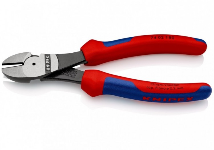 Pince coupante de côté forte démultiplication 180mm - Gainage Bi-matière - Knipex - 7402180 2