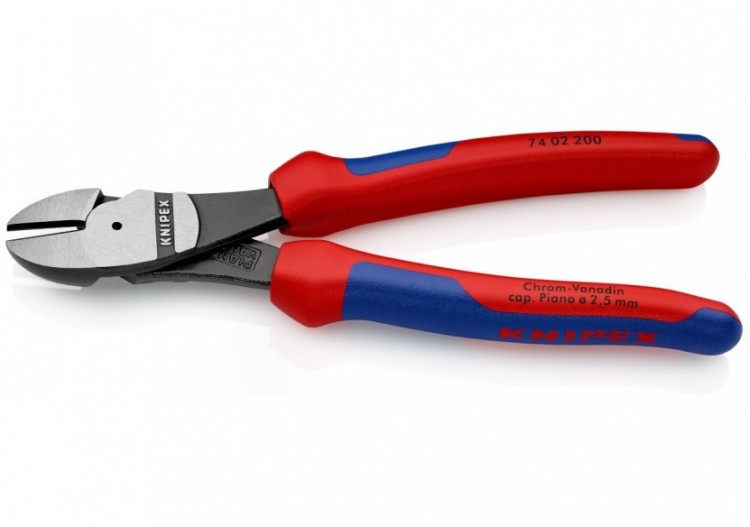 Pince coupante de côté forte démultiplication 200mm - Gainage Bi-matière - Knipex - 7402200 2