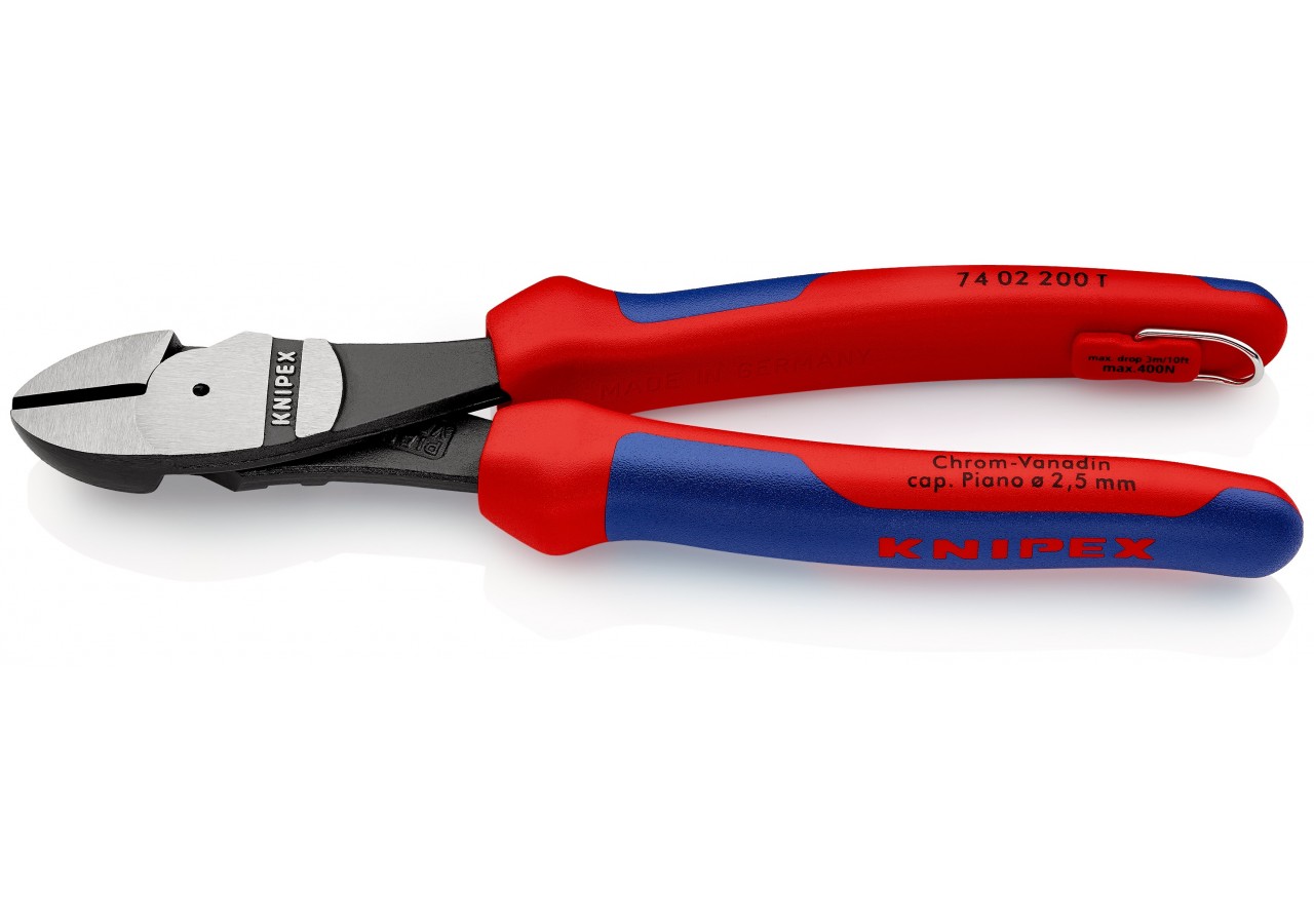 Pince coupante forte démultiplication 200mm - Gainage Bi-matière - Antichute - Knipex - 7402200T