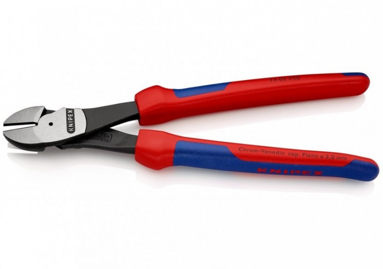 Pince coupante de côté forte démultiplication 250mm - Gainage Bi-matière - Knipex - 7402250 2