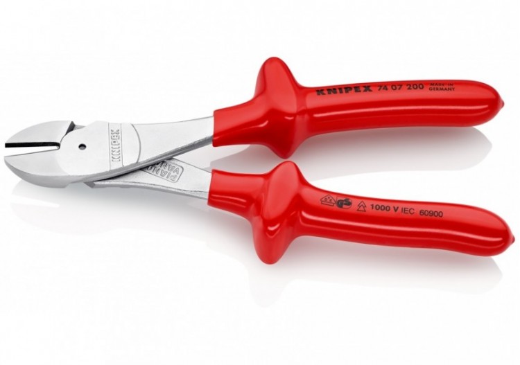 Pince coupante forte démultiplication 200mm - Chromée - Surmoulée 1000V - Knipex - 7407200 2