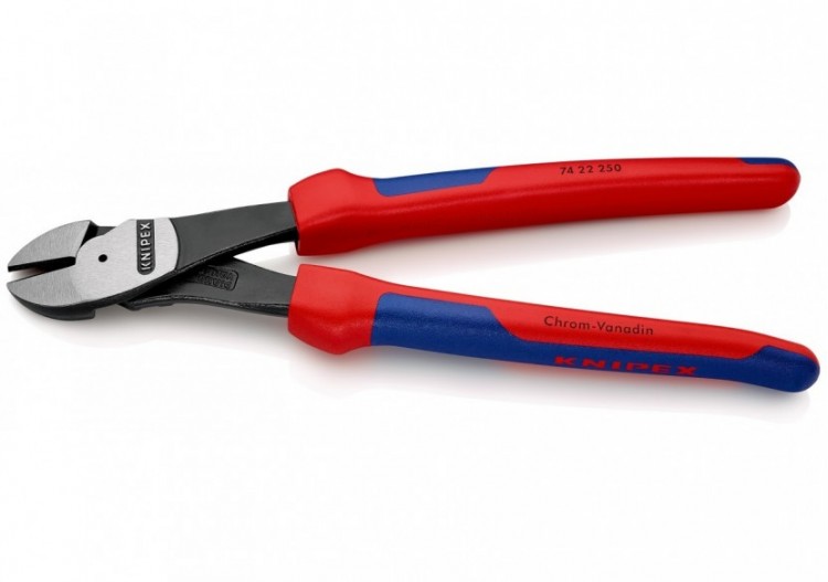 Pince coupante forte démultiplication 250mm - Coudée à 25° - Gainage Bi-matière - Knipex - 7422250 2