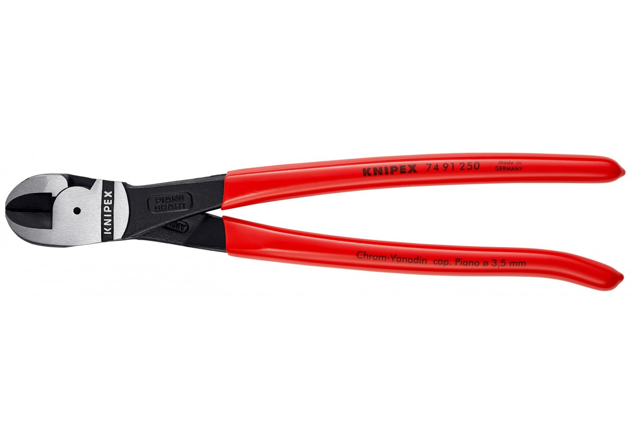 Pince coupante centrale à forte démultiplication 250mm - Gainage PVC - Knipex - 7491250