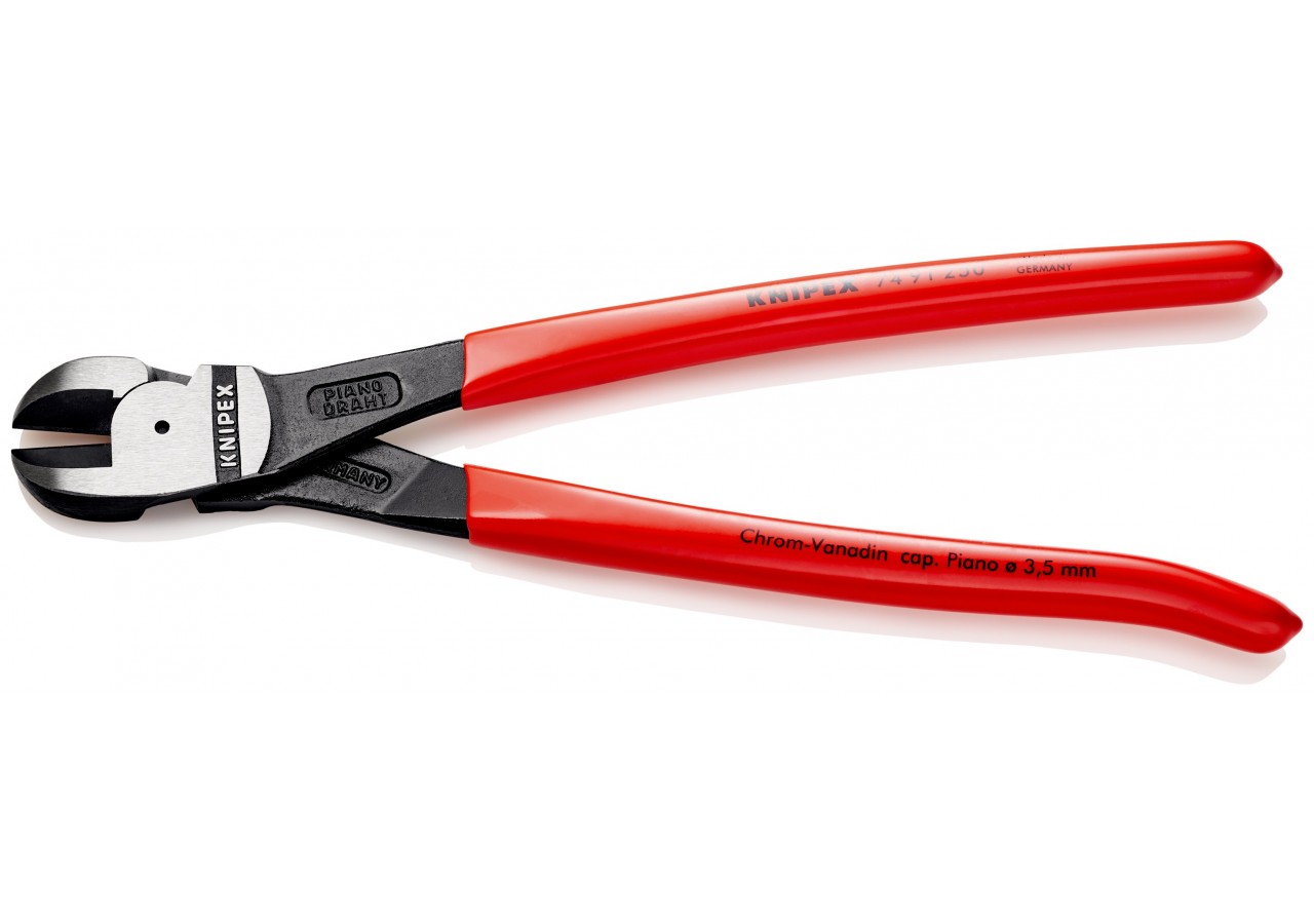 Pince coupante centrale à forte démultiplication 250mm - Gainage PVC - Knipex - 7491250