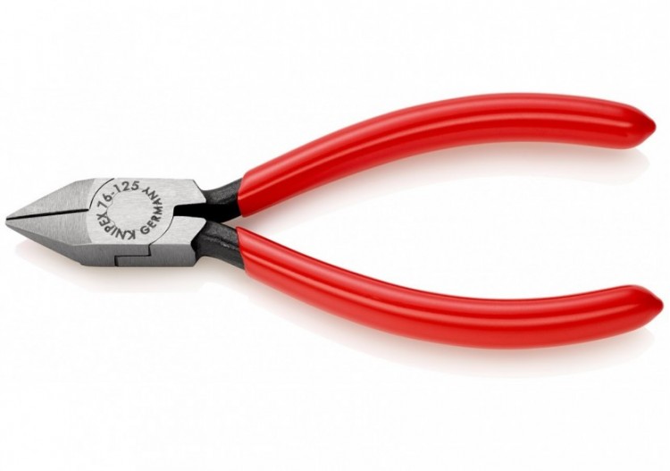 Pince coupante de côté pour électromécanicien tête pointue 125mm - Gaines PVC - Knipex - 7681125