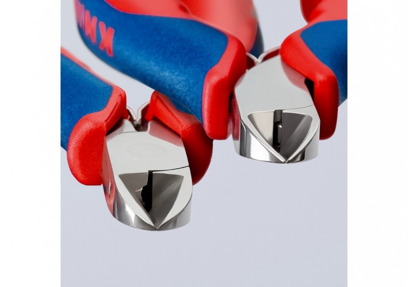 Pince coupante de précision petit biseau 115mm - Ressort - Bi-matière - Knipex - 7702115