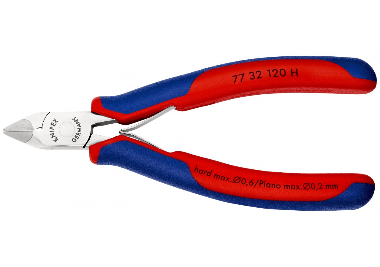 Pince coupante de précision tranchants au carbure 120mm - Bi-matière - Knipex - 7732120H
