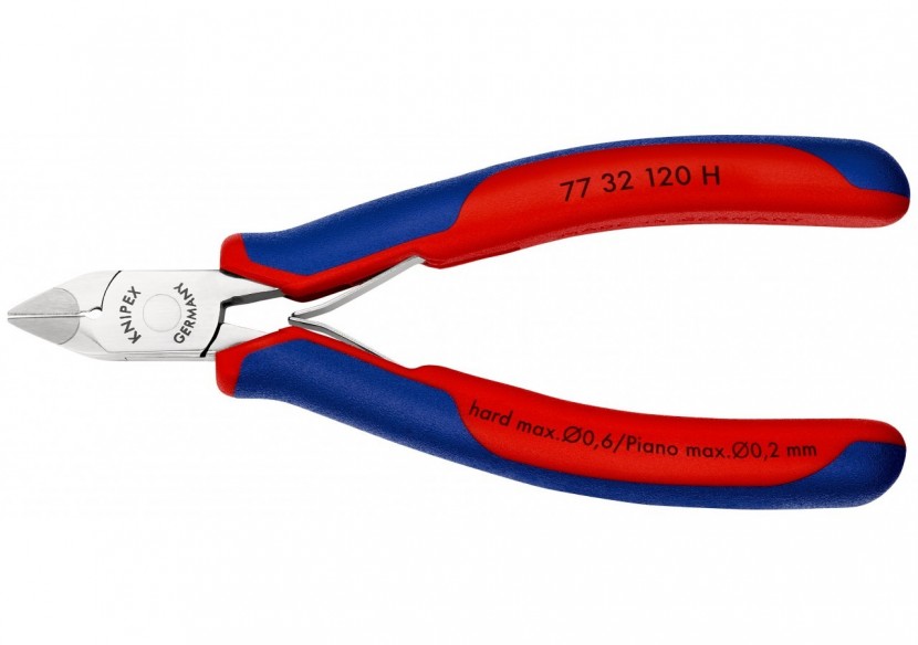 Pince coupante de précision tranchants au carbure 120mm - Bi-matière - Knipex - 7732120H