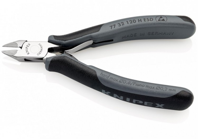 Pince coupante de précision tranchants au carbure 120mm - Bi-matière ESD - Knipex - 7732120HESD 2