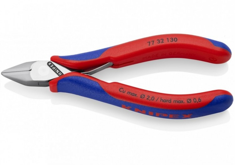 Pinces coupantes de côté pour l’électronique ESD avec gaines bi-matière 130 mm - Knipex - 7732130