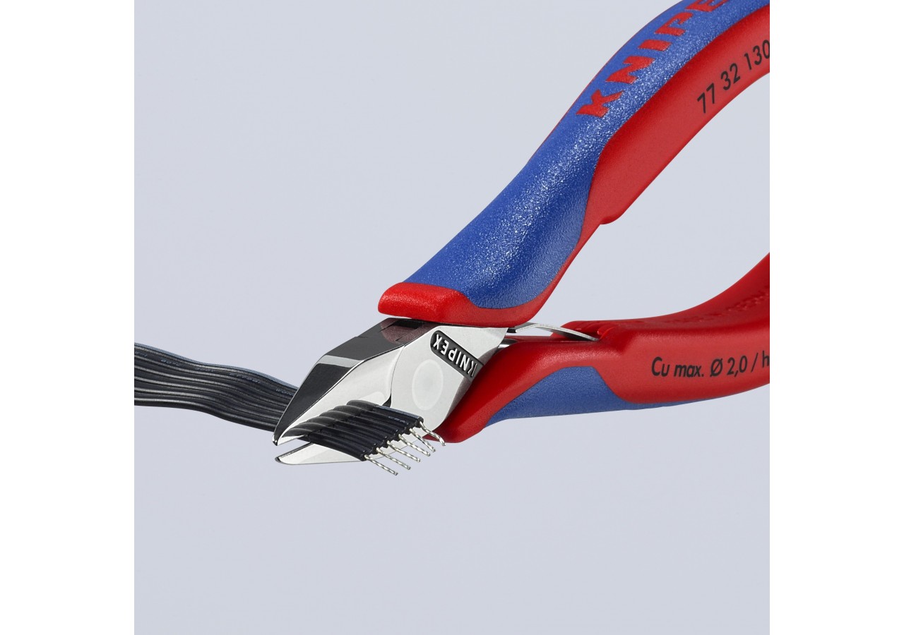 Pinces coupantes de côté pour l’électronique ESD avec gaines bi-matière 130 mm - Knipex - 7732130
