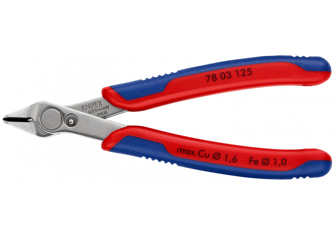 Pince coupante Super Knips® 125mm - Ressort - Bi-matière - Inox - Knipex - 7803125