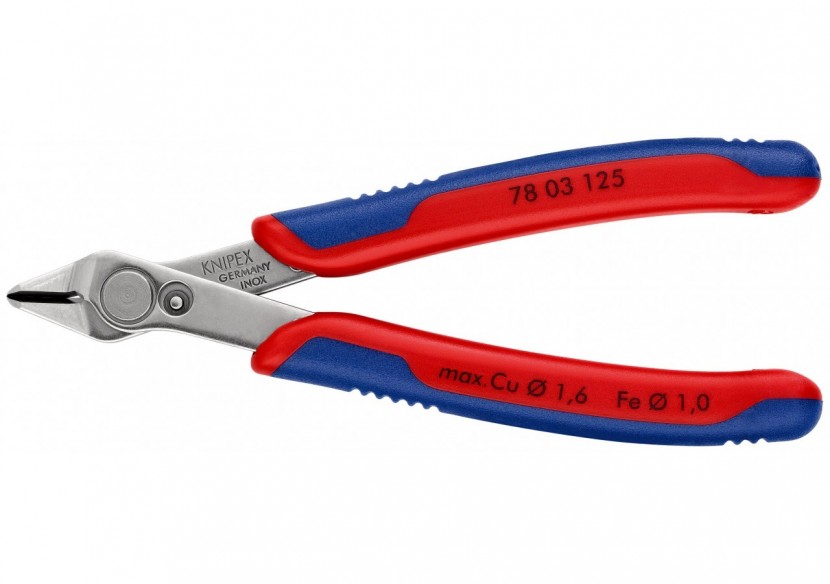 Pince coupante Super Knips® 125mm - Ressort - Bi-matière - Inox - Knipex - 7803125