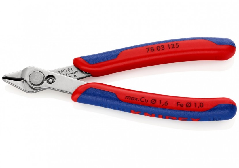 Pince coupante Super Knips® 125mm - Ressort - Bi-matière - Inox - Knipex - 7803125