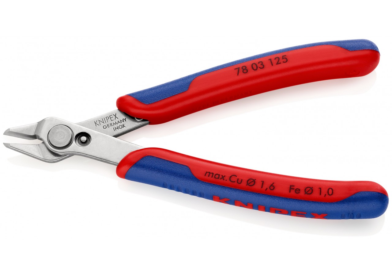 Pince coupante Super Knips® 125mm - Ressort - Bi-matière - Inox - Knipex - 7803125