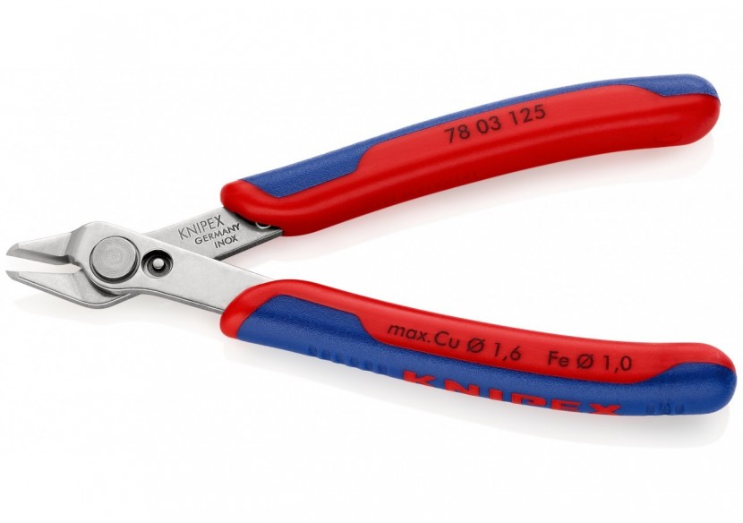 Pince coupante Super Knips® 125mm - Ressort - Bi-matière - Inox - Knipex - 7803125