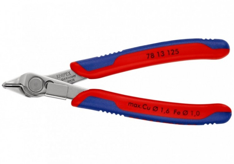 Pince coupante Super Knips® 125mm - Ressort - Bi-matière - Serre-Fils - Inox - Knipex - 7813125