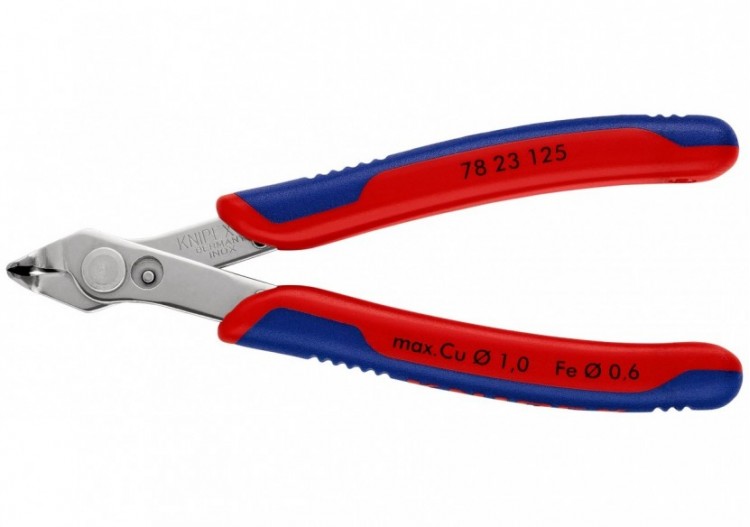 Pince coupante de précision Super Knips® 125mm 60° - Ressort - Bi-matière - Inox - Knipex - 7823125