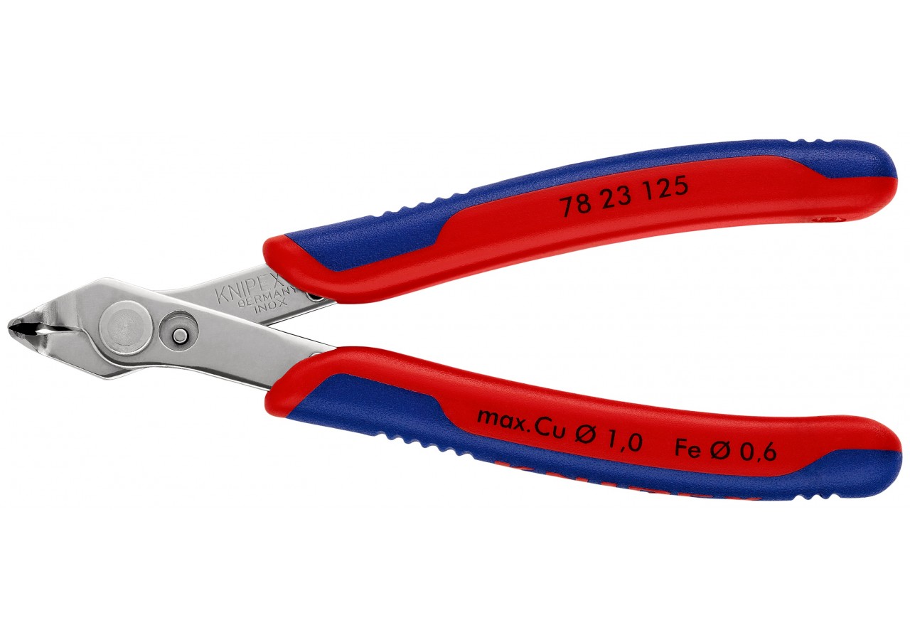Pince coupante de précision Super Knips® 125mm 60° - Ressort - Bi-matière - Inox - Knipex - 7823125