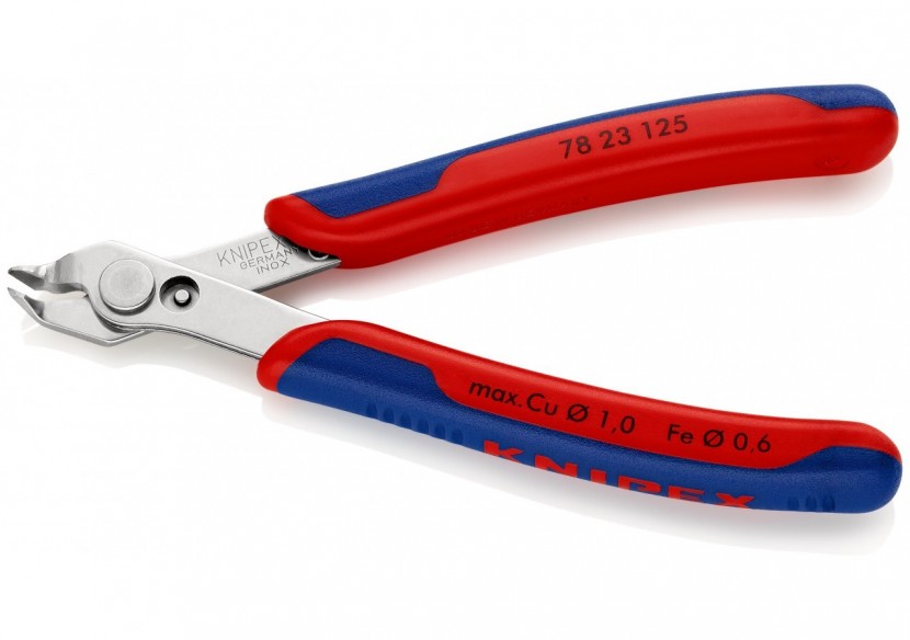 Pince coupante de précision Super Knips® 125mm 60° - Ressort - Bi-matière - Inox - Knipex - 7823125